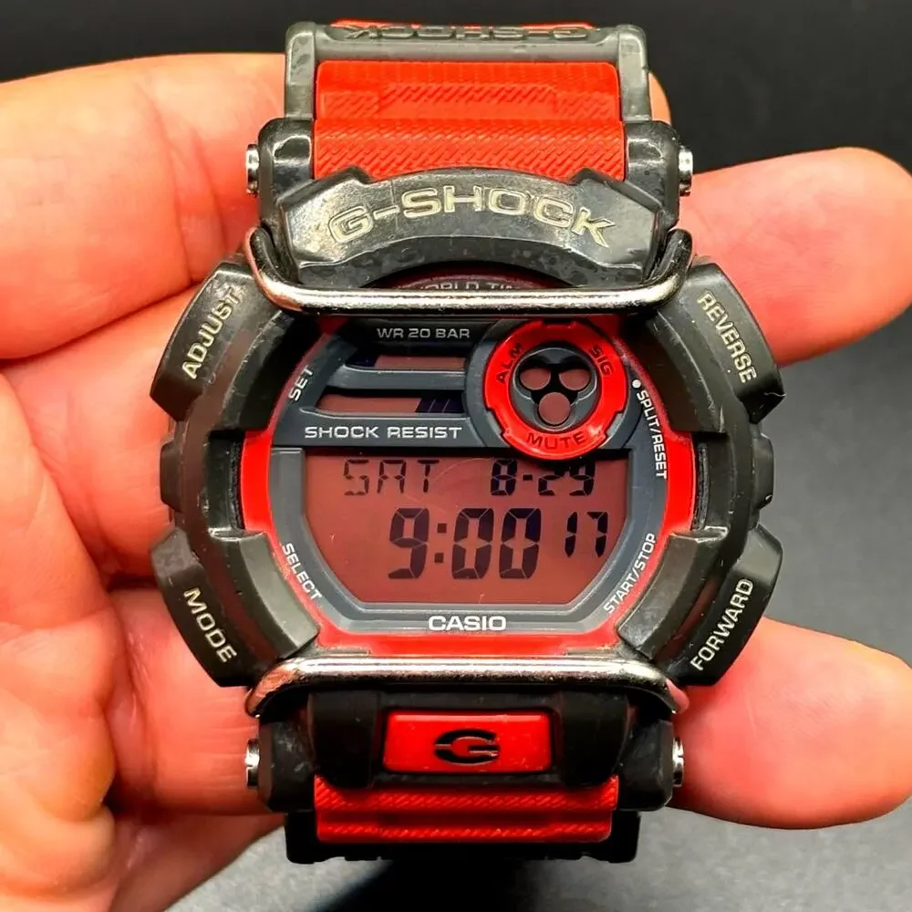 Casio G-Shock GD-400-4 Red Black Digital World Time Men's Watch